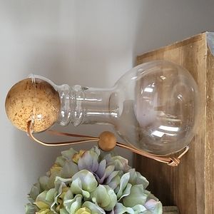 Vintage Pyrex 1 Quart Glass Wine Decanter with Cork Stopper